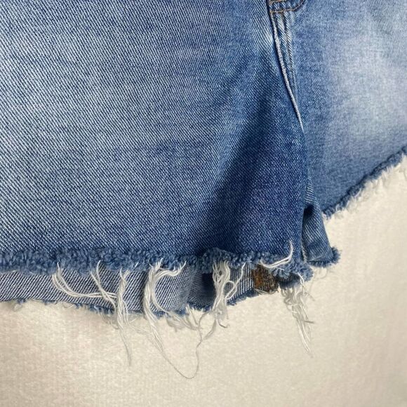 Madewell The Perfect Jean Short Frayed Hem Shorts High Rise Denim Blue Size 32 - Picture 7 of 11